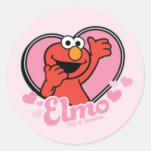 Adesivo Redondo Elmo no Namorados do coração