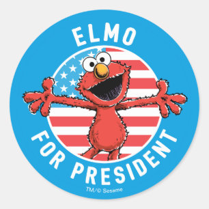 Adesivo Redondo Elmo para Presidente - Bandeira