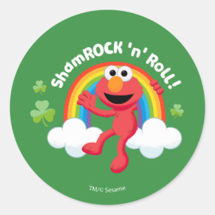 Adesivo Redondo Elmo Shamrock 'n' Roll Arco-íris