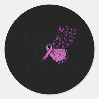 Adesivo Redondo Em Agosto Usamos Roxo Sobredosagem Consciência Rox
