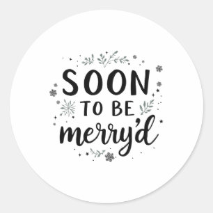 Adesivo Redondo Em Breve Ser Merryd Natal Envolvido Matchin