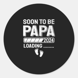 Adesivo Redondo Em Breve Ser Papa Para Ser Um Anúncio De Gravidez