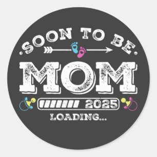 Adesivo Redondo Em breve será a mamãe carregando 2025