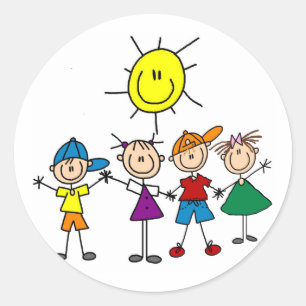 Adesivo Redondo Em conjunto a figura da vara caçoa o camiseta e o