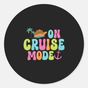 Adesivo Redondo Em Cruzeiro2025 Viagem de Férias no Navio Cruzeiro