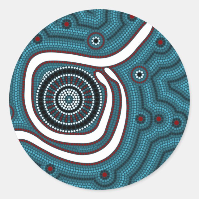 Adesivo Redondo Em der Mitte von Nirgendwo - No meio de agora (Frente)