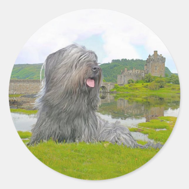 Adesivo Redondo Em Eilean Donan (Frente)