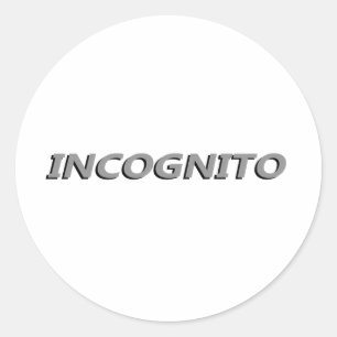 Adesivo Redondo Em incógnito