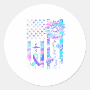 Adesivo Redondo Em maio Vestimos Fita Suicida Sensibilização para 