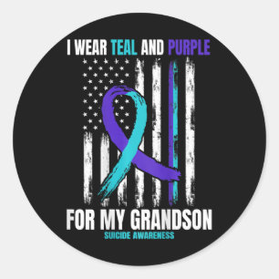 Adesivo Redondo Em Memória Do Meu Avô Bandeira De Sensibilização P