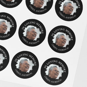 Adesivo Redondo Em Memória Querida Memorial de Foto
