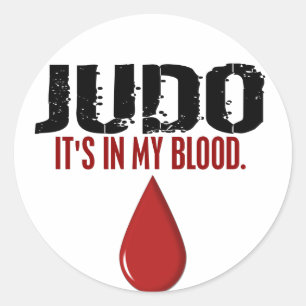 Adesivo Redondo Em meu JUDO do sangue