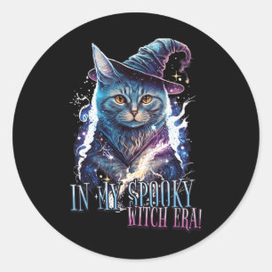 Adesivo Redondo Em Minha Feiticeira Louca Era Halloween, Crianças 