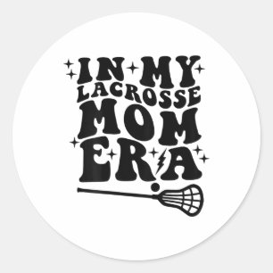 Adesivo Redondo Em Minha Lacrosse Mãe Era Groovy Retro Mães (