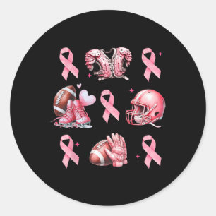 Adesivo Redondo Em Outubro Vestimos Rosa E Assistimos Ao Cancer De