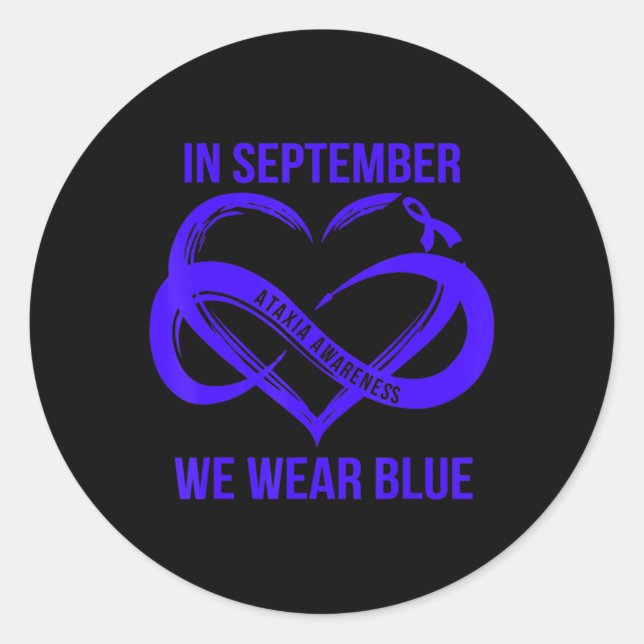 Adesivo Redondo Em setembro, Vestimos o Friso de Sensibilização da (Frente)