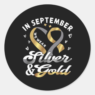 Adesivo Redondo Em setembro vestimos... Orgulho surdo ASL Awaren