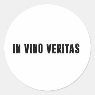 Adesivo Redondo em vino veritas