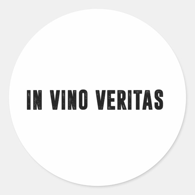 Adesivo Redondo em vino veritas (Frente)