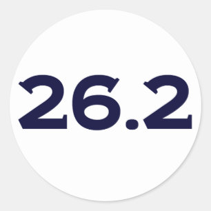 Adesivo Redondo Em volta da maratona 26,2