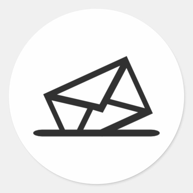 Adesivo Redondo Email - Carta (Frente)
