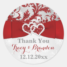 Adesivo Redondo Embalado com amor Cardíaco unido Sticker 2