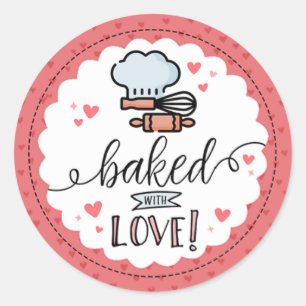 Adesivo Redondo Embalado com Love Small Business Sticker