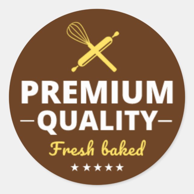 Adesivo Redondo Embalagem com autocolante cozido para padaria (Frente)