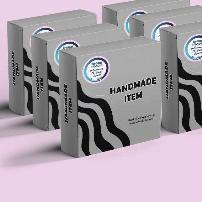 Adesivo Redondo Embalagem com Degradê de Agradecimento Botânico Co (Criador carregado)