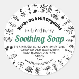 Adesivo Redondo Embalagem Comercial de Sabões Ecológicos à Base de