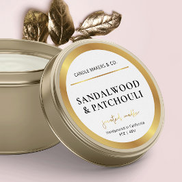 Adesivo Redondo Embalagem de Efeito de Folha Ouro do Rótulo da Vel