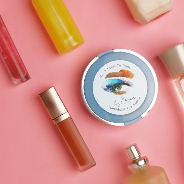 Adesivo Redondo Embalagem de Eye Pintado por Aquarela (Criador carregado)