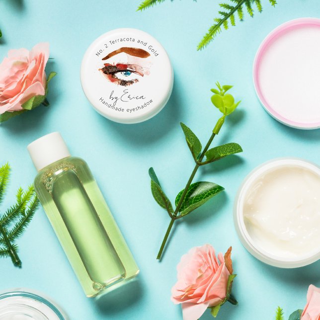 Adesivo Redondo Embalagem de Eye Pintado por Aquarela (Criador carregado)