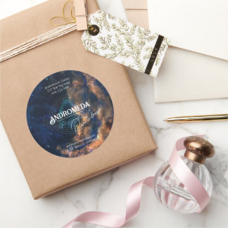 Adesivo Redondo Embalagem de materiais comerciais cósmicos de galá