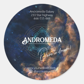 Adesivo Redondo Embalagem de materiais comerciais cósmicos de galá