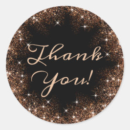 Adesivo Redondo Embalagem de produtos com brilho elegante Obrigado