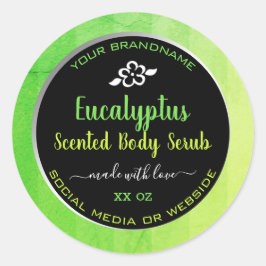 Adesivo Redondo Embalagem do produto sérvio corporal elegante Pret