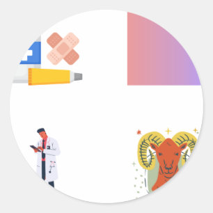 Adesivo Redondo Embalagem - Enfermeiro de Wound Care