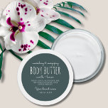 Adesivo Redondo Embalagem minimalista simples manteiga de corpo ve<br><div class="desc">Rótulo simples e minimalista de manteiga verde de embalagem. Você pode personalizá-lo com cor,  texto ou fonte de sua escolha.</div>