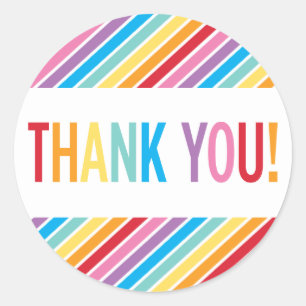 Adesivo Redondo EMBALAGEM OBRIGADA A COBRINÇAS letras do arco-íris