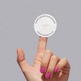 Adesivo Redondo Embalagem para pequenas empresas Logotipo personal