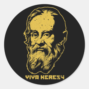 Adesivo Redondo Embalagens adesivas "Viva Heresy" Galileo