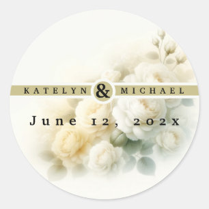 Adesivo Redondo Embarque da Hora do ouro - Salve a Data