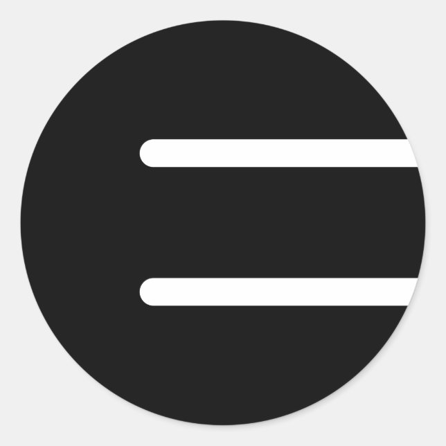 Adesivo Redondo Ember Music "Black E" Sticker - 3" (Frente)