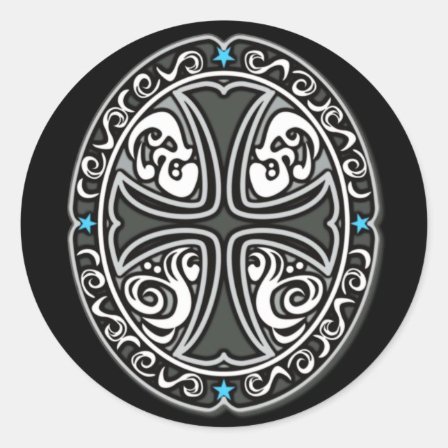 Adesivo Redondo Emblem CROSS (Frente)