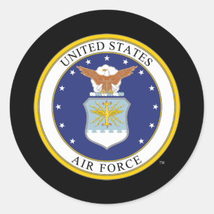 Adesivo Redondo Emblem da Força Aérea dos Estados Unidos