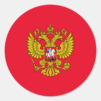 Adesivo Redondo Emblem de águia de dupla cabeça, imperial russo am
