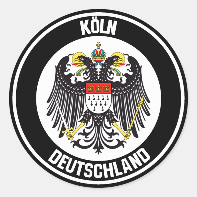 Adesivo Redondo Emblem de Colônia (Frente)