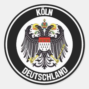 Adesivo Redondo Emblem de Colônia
