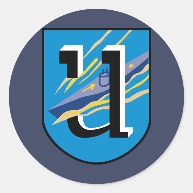 Adesivo Redondo Emblem de navio-rua KriegsMarine 1 (Frente)